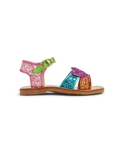 Sophia Webster Mini Kids' Amora Sequin-embellished Leather Sandals In Multicolour
