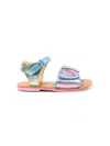 Sophia Webster Mini Butterfly Metallic Sandals In Pink