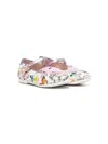 Sophia Webster Mini Butterfly-print Ballerina Shoes In Pink