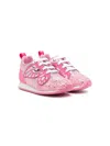 Sophia Webster Mini Chiara Glitter Lace-up Sneakers In Pink