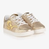 SOPHIA WEBSTER MINI GIRLS GOLD LEATHER STOMP trainers