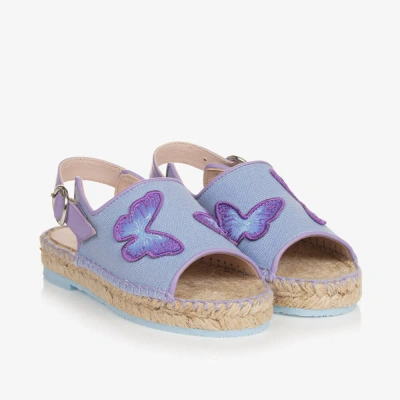 Sophia Webster Mini Kids' Girls Purple Butterfly Espadrille Sandals