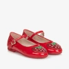 SOPHIA WEBSTER MINI GIRLS RED PATENT LEATHER AMORA SHOES