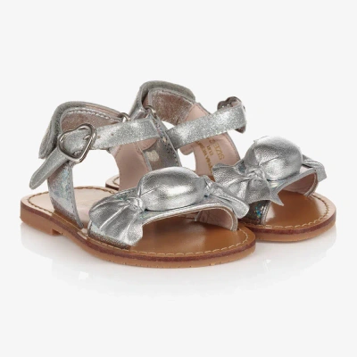 Sophia Webster Mini Babies' Girls Silver Leather Bonbon Sandal