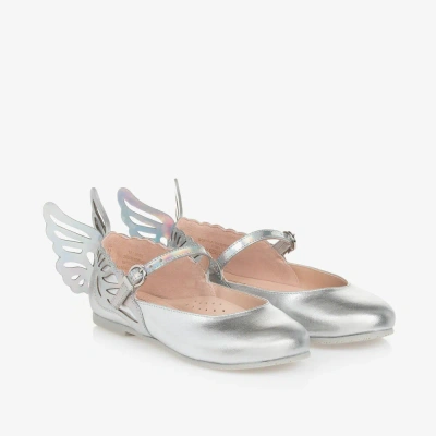 Sophia Webster Mini Kids' Girls Silver Leather Heavenly Shoes