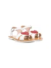 Sophia Webster Mini Heart-patch Cut-out Sandals In White