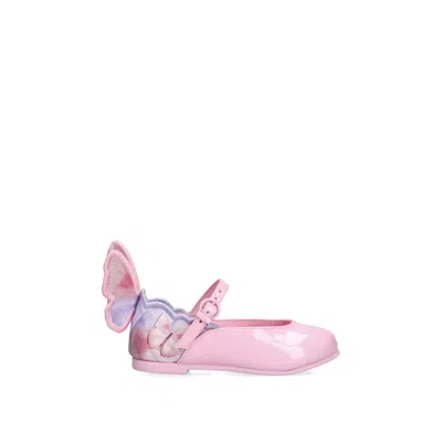Sophia Webster Mini Kids' Leather Chiara Ballet Flats In Pink