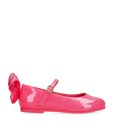 Sophia Webster Mini Kids' Leather Mademoiselle Ballet Flats In Pink