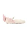Sophia Webster Mini Wings Leather Ballerina Shoes In Neutrals