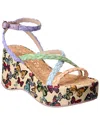 Sophia Webster Miranda Raffia Platform Sandal In Purple