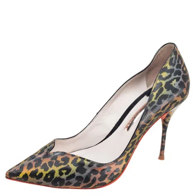Sophia Webster Multicolor Holographic Leopard Print Pvc Izzy Pumps In Animal Print