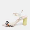 Sophia Webster Multicolor Leather And Patent Ankle Strap Sandals In Multi