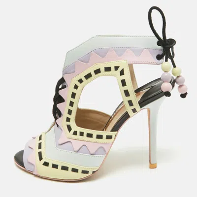 Pre-owned Sophia Webster Multicolor Leather Riko Cut Out Sandals Size 39