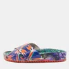 Sophia Webster Multicolor Printed Leather Slides In Multi