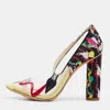 Sophia Webster Multicolor Pvc And Fabric Party Like Pollock Peep Toe Pumps In Multi