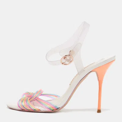 Pre-owned Sophia Webster Multicolor Pvc Coralie Ankle Strap Sandals Size 38.5