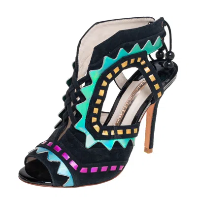 Sophia Webster Multicolor Suede And Leather Riko Cutout Sandals