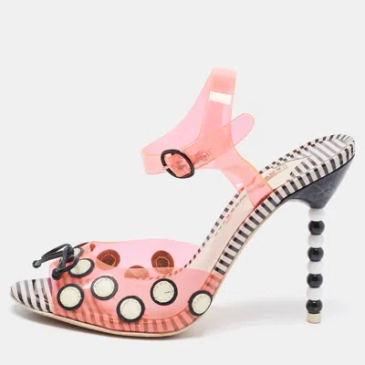 Sophia Webster Orange Jelly Bow Ankle Strap Sandals In Multi