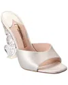 Sophia Webster Paloma Satin Mule In White