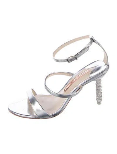 Pre-owned Sophia Webster Patent Leather Crystal Embellishments Sandals