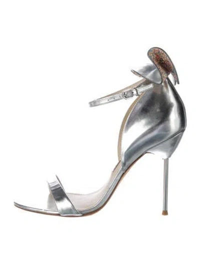 Pre-owned Sophia Webster Patent Leather Crystal Embellishments Sandals