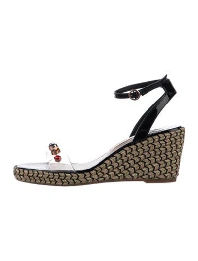 Pre-owned Sophia Webster Patent Leather Patterned Espadrilles