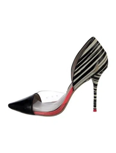 Pre-owned Sophia Webster Patent Leather Printed D'orsay Pumps In Multi
