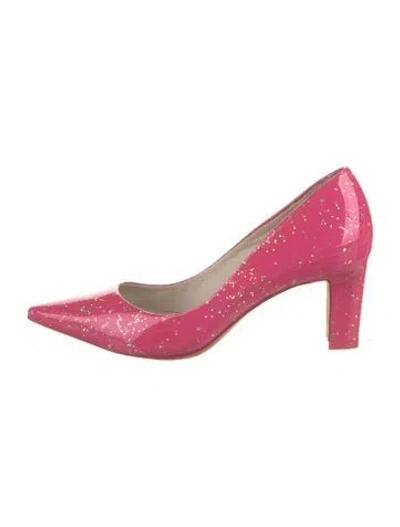 Pre-owned Sophia Webster Patent Leather Printed Pumps In Pink