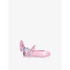 Sophia Webster Baby Chiara Flat Butterfly-embellished Leather Pump In Pink Comb