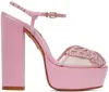 Sophia Webster Pink Farfalla Heeled Sandals In Blossom Pink