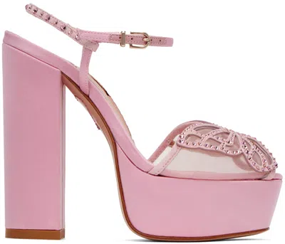 Sophia Webster Pink Farfalla Heeled Sandals In Blossom Pink