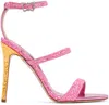 Sophia Webster Women's Rosalind Glittered Leather Sandals In Pink Punch & Sunston