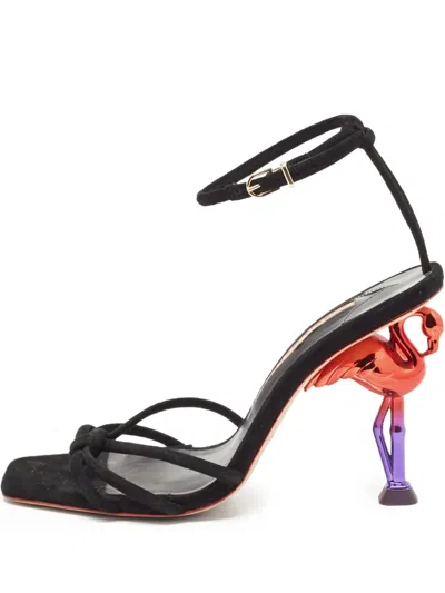 Pre-owned Sophia Webster  100mm Flamingo-embellished Sandals