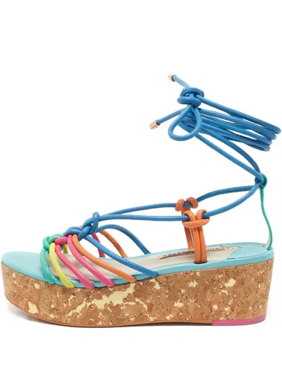 Pre-owned Sophia Webster  60mm Lace-up Platform Sandals
