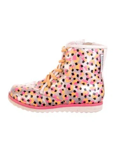 Pre-owned Sophia Webster Kids' Printed Ankle Boot In Pink