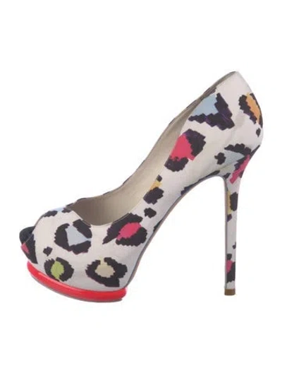 Pre-owned Sophia Webster Printed Pumps In White