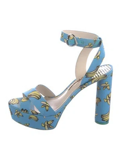 Pre-owned Sophia Webster Printed Sandals In Blue