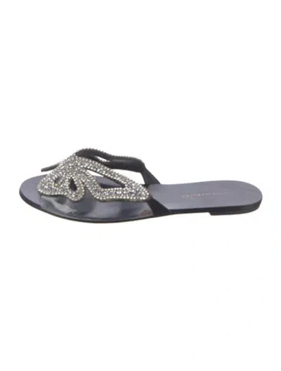 Pre-owned Sophia Webster Printed Slides In Gray