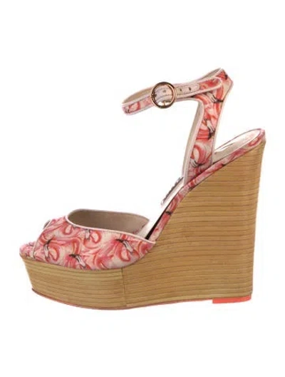 Pre-owned Sophia Webster Printed Slingback Pumps In Multi