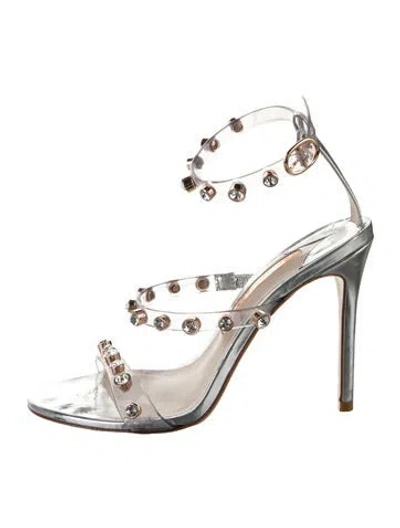 Pre-owned Sophia Webster Pvc Crystal Embellishments Sandals In Clear/silver