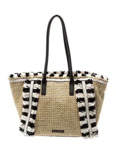 Pre-owned Sophia Webster Raffia Bucket Bag In Neutral