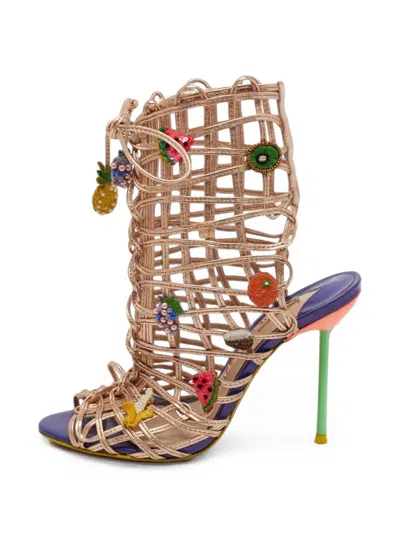 Pre-owned Sophia Webster Riko Ankle-strap Sandals In Neutrals