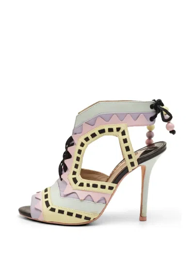 Pre-owned Sophia Webster Riko Cut-out Sandals In Blue