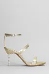 Sophia Webster Rosalind Crystal Mid Sandals In Gold Leather