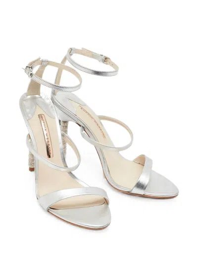 Pre-owned Sophia Webster Rosalind Crystal-detail Sandals In Silver