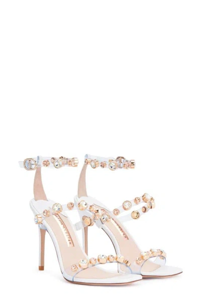 Sophia Webster Rosalind Embellished Ankle Strap Sandal In White