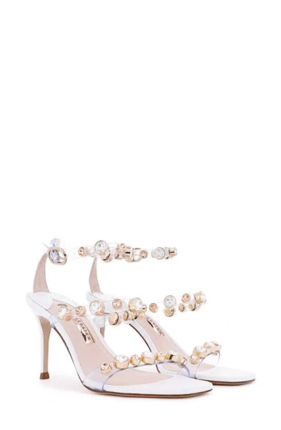 Sophia Webster Rosalind Embellished Ankle Strap Sandal In White