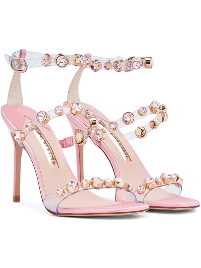 Sophia Webster Rosalind Gemstone Vinyl Stiletto Sandals In Pink