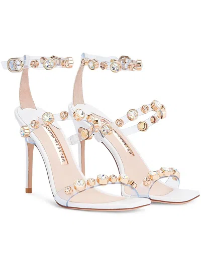 Sophia Webster Rosalind Gem Womens Vinyl Ankle Strap In White