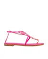 Sophia Webster Round Head Flat-soled Sandals In Pink